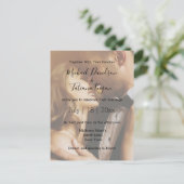 modern chic wedding day photo overlay Invitation インビテーションポストカード (スタンド正面)