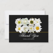 Modern Chic White Flower Bridal Shower Thank You サンキューカード (正面)