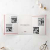 Modern Children Photo Collage Christmas Holiday 三つ折り招待状 (内部)