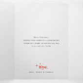 Modern Children Photo Collage Christmas Holiday 三つ折り招待状 (内部中)