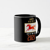Modern Chinese Fire Horse New Year 2026  マグカップ (正面右)
