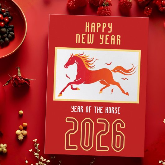 Modern Chinese Horse New Year 2026  シーズンカード