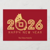 Modern Chinese Lunar New Year of Horse 2026 シーズンカード (正面)