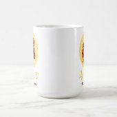 Modern Chinese New Year Horse Gold Red コーヒーマグカップ (中央)