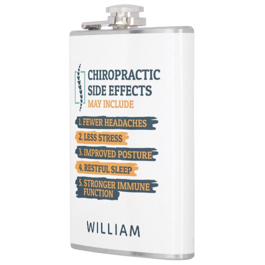 Modern Chiropractic Side Effects Gag Personalized フラスク (左)