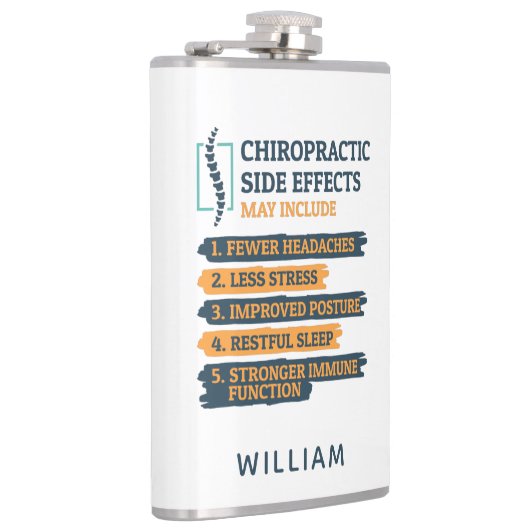 Modern Chiropractic Side Effects Gag Personalized フラスク (右)