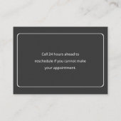 Modern Chiropractor Appointment Reminder 予約カード (裏面)