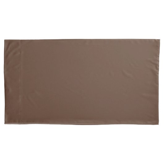 Modern Chocolate Brown Premium Comfort Pillowcase 枕カバー (正面左)