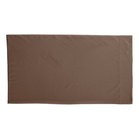 Modern Chocolate Brown Premium Comfort Pillowcase 枕カバー (裏面-右)