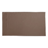 Modern Chocolate Brown Premium Comfort Pillowcase 枕カバー (裏面-左)