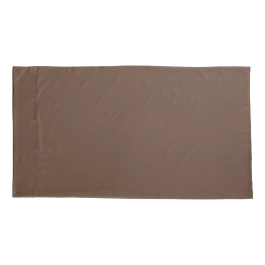 Modern Chocolate Brown Premium Comfort Pillowcase 枕カバー (裏面-左)
