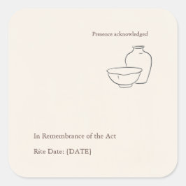 Modern Christian Baptism God Parent スクエアシール