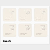 Modern Christian Baptism God Parent スクエアシール (シート)