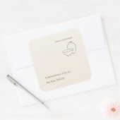 Modern Christian Baptism God Parent スクエアシール (封筒)