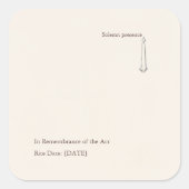 Modern Christian Baptism Keepsake スクエアシール (正面)