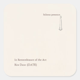 Modern Christian Baptism Keepsake スクエアシール