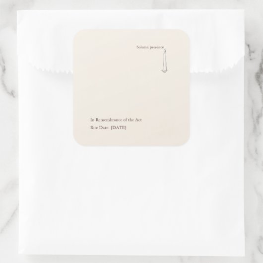 Modern Christian Baptism Keepsake スクエアシール (バッグ)