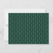 Modern Christian Cross Monogrammed Minimal Green ノートカード (裏面)