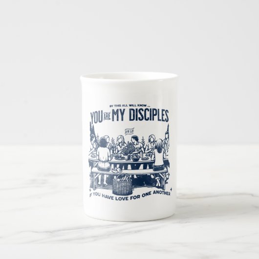 Modern Christian Cup with inspiring Bible verse ボーンチャイナマグカップ (正面)
