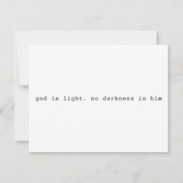 Modern Christian "God is Light" Invitation 招待状