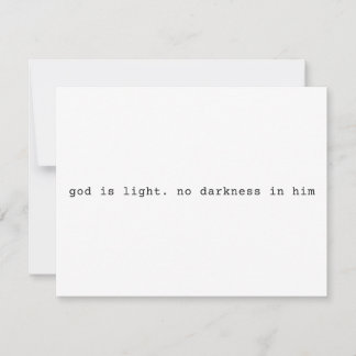 Modern Christian "God is Light" Invitation 招待状