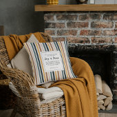 Modern Christian Keepsake Scripture Fall Stripes クッション