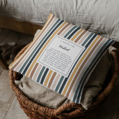 Modern Christian Keepsake Scripture Fall Stripes クッション