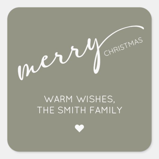 Modern Christmas スクエアシール (正面)