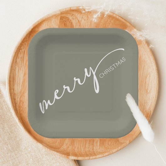 Modern Christmas ペーパープレート