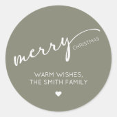 Modern Christmas ラウンドシール (正面)
