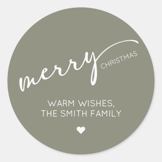 Modern Christmas ラウンドシール (正面)