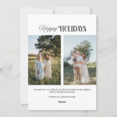 Modern Christmas 3 photos Card シーズンカード (裏面)