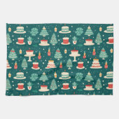 Modern Christmas Baking Aesthetic キッチンタオル (横)