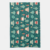 Modern Christmas Baking Aesthetic キッチンタオル (縦)