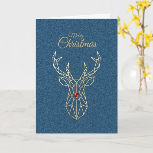 Modern Christmas Card カード (黄色い花)