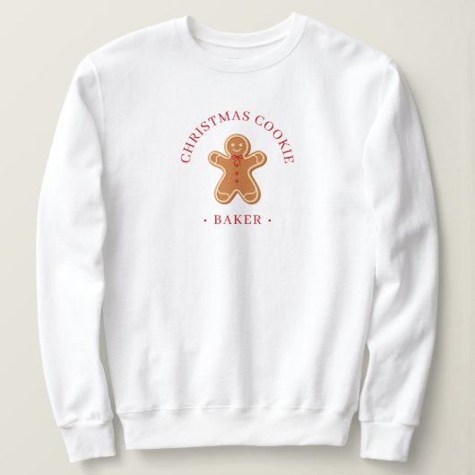 Modern Christmas Cookie Baker Women's スウェットシャツ (デザイン正面)