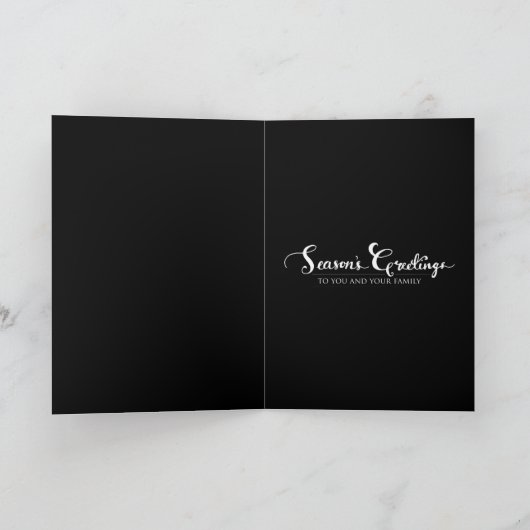 Modern Christmas Design with Gold Geometric Accent カード (内部)