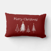 Modern Christmas - Family Name - Peace On Earth ランバークッション (裏面)
