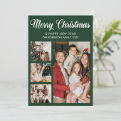 Modern Christmas family photo collage 招待状 (スタンド正面)