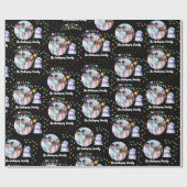 Modern Christmas Family Snowman Photo and Name  ラッピングペーパー (フラット)