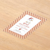 Modern Christmas First Birthday One Jolly Goose アクリル招待状 (レイダウン)