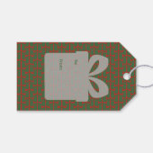 Modern Christmas Gifts Design Holiday ギフトタグ (正面(横))