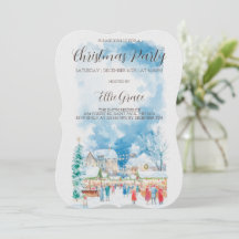 Modern Christmas Holiday Party Invitation