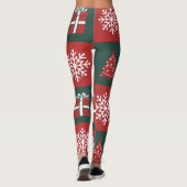 Modern Christmas Icons Pattern Leggings レギンス (裏面)