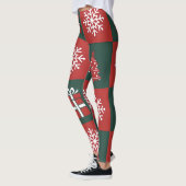 Modern Christmas Icons Pattern Leggings レギンス (左)