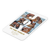 Modern Christmas Joy to the World Quote 6 Photos マグネット (左側)