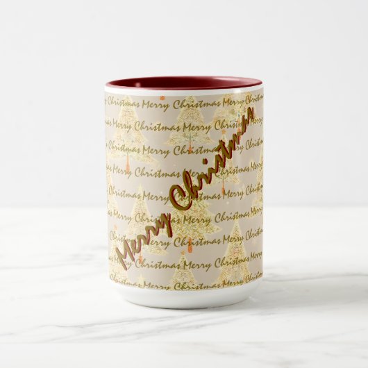 Modern Christmas Luxury Christmas Trees マグカップ (中央)