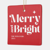 Modern Christmas Merry Bright セラミックオーナメント (左)