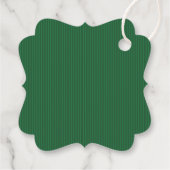 Modern Christmas Minimal Holiday Favor Green フェイバータグ (裏面)