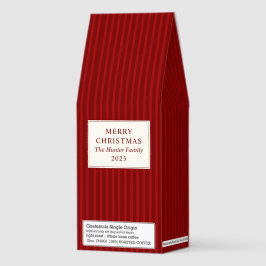 Modern Christmas Minimal Holiday Favor Red